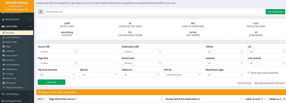 seoprofiler